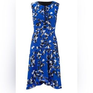 NWT- Cabi gorgeous Cobalt Jungle Floral Untamed Sleeveless dress - size MEDIUM